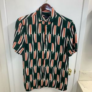 ZARA man printed short sleeve summer shirt.